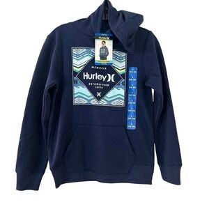 Hurley Sweatshirt Hoodie Youth Sz Medium L 14-16 Blue New